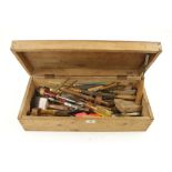 A pine box of tools G