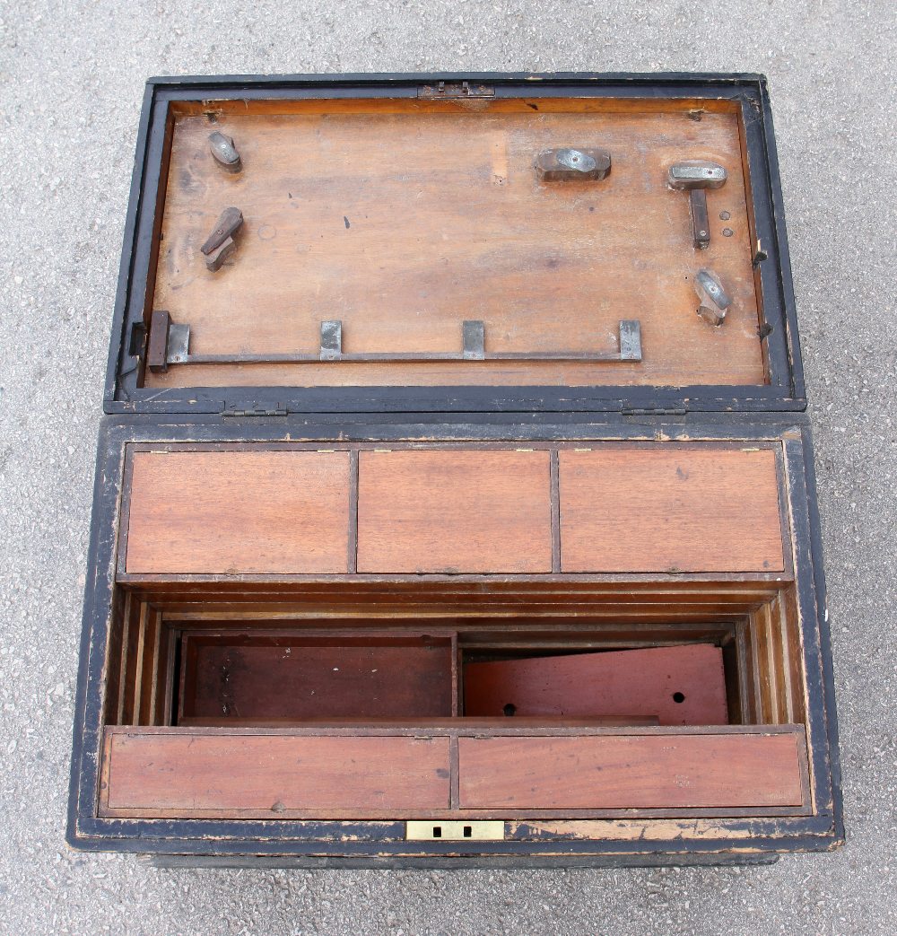 A joiners pine chest 34"x20"x20" with eight sliding trays. - Image 3 of 4