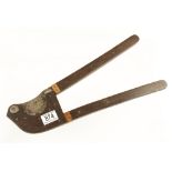 A pair of horse tail docking shears by A MOLD Maker London with rosewood scaled handles G