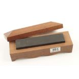 A Welsh slate sharpening stone in recent hardwood box F