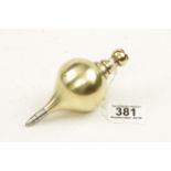 A 2lb polished brass plumb bob G++