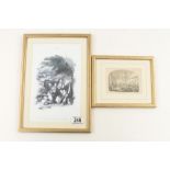 Two framed prints relating to Sheffield tool works G+