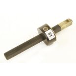 An ebony slitting gauge with full brass face and fittings G+