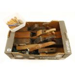 A box of tools inc 20 plough irons G