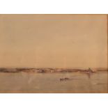 JOHN GUTTERIDGE SYKES Mounts Bay Watercolour Inscribed to the back 24 x 32.