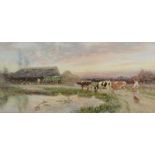 ARTHUR HARDWICK MARSH Sonning Bridge Watercolour Signed and inscribed 16 x 34cm Together with a