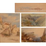 A group of three late 19th century Grand Tour watercolours Each inscribed and dated 1879 Together