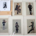 Approximately 41 Vanity Fair prints, mostly mounted,