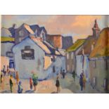 BOB VIGG Back of The Sloop St Ives Oil on board Signed Inscribed to the back 14.