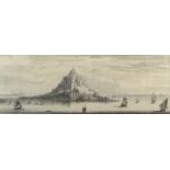 S & N BUCK St Michaels Mount South West Prospect 18th century engraving Plate size 31 x 81cm