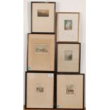 CLAUDE ROWBOTHAM A collection of 10 of his Cornish etching aquatints