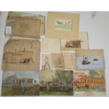 J G SYKES and son Various works including unfinished sketches