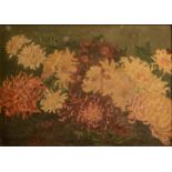 St Ives School Chrysanthemums Oil on Lanham's canvas board 24 x 34cm