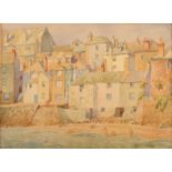 PHILIP COLINGWOOD PRIESTLEY St Ives Watercolour Signed and inscribed 27 x 37cm