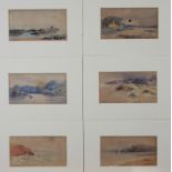 HOWARD GULL STORMONT Landscapes and coastal scenes A group of six watercolours each signed One