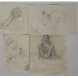 RICHARD 'SEAL' WEATHERBY Four sketches Two are signed