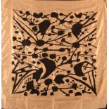GRAHAM SUTHERLAND Black Trellis Ascher silk scarf Signed in the print by Sutherland and Ascher