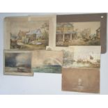 H M GEOFFROI Four works Together with three marine works