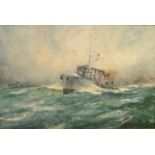 WILLIAM MINSHALL BIRCHALL The Destroyers Watercolour Signed and inscribed 20 x 30cm