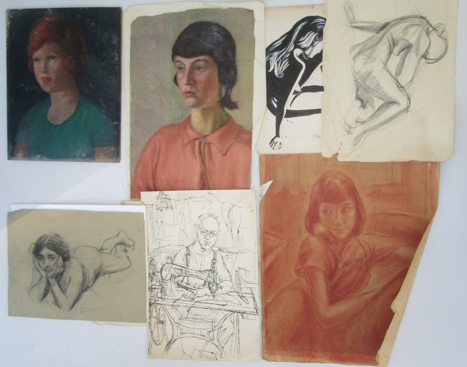 Life studies and portraiture in various mediums