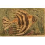 SVEN BERLIN Angel Fish Monotype Signed, inscribed an dated '50 'The New Art Centre' Sloane Street,