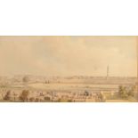 A panoramic view of an Indian city Lithograph 25.5 x 52.