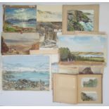 A collection of marine and other watercolours