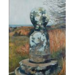 J KERR Boskenna Cross Oil on board Signed Gallery label 64 x 49 cm