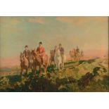 CHARLES WALTER SIMPSON Riding To The Meet Oil on board Signed 53 x 76cm Gallery label to the