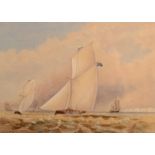 W H MAUDSLAY Shipping off Dover Watercolour Signed and dated (18)62 21 x 29cm