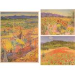 FREDERICK GORE A Field of Poppies, Lacoste Lithograph Signed and numbered 42/250 71.