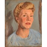 LEONARD FULLER Portrait of a lady Oil on canvas Signed 46 x 36cm