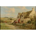 ALFRED FONTVILLE II DE BREANSKI At Sapperton in the Cotswolds Oil on canvas Signed Inscribed to