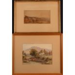 WILLIAM L APPLETON Watercolour Together with a watercolour in the style of David Cox And three
