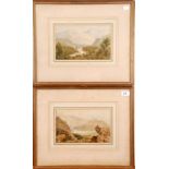 A pair of lakeland watercolours Each initialled J G and dated 1872 16 x 25cm