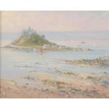 RICHARD BLOWEY St Michaels Mount Oil on board Signed 19 x 24cm