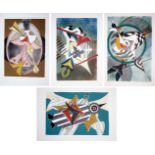 PAOLO BONI Set of 4 lithographs Signed and numbered 66 x 45 cm (paper size)