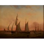 RICHARD MOORE Topsail Ketch Oil on canvas Signed 19 x 24cm