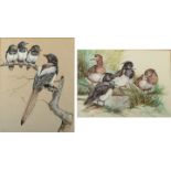 FRANK JARVIS Birds Two watercolours Each signed one dated '76 the other '77