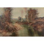 BAUER Landscape Oil on canvas Signed 60 x 90cm