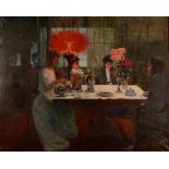 FRANK CRAWFORD PENFOLD Five o'clock tea in the studio, Buffalo New York Oil on canvas Signed 81.