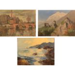 Three oil paintings
