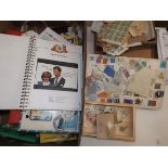 A quantity of World stamps etc in albums and loose.