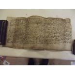 CHARLES 1ST. Vellum indenture dated 1640. (Chcokley?) final concord.