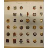 A collection of approximately 190 enamel and acrylic bowling badges including Middlesex,