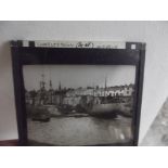 OLD PHOTOGRAPHS. over 300 lantern slides, Cornish views incl Charlestown harbour with shipping by W.