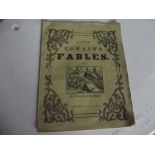 "Little Edward's Book of Fables." 12 hand col engrs comp, orig illus wps, 8vo, Bysh c1812 vg copy.