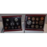 1997 and 2005 proof coin sets.