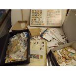 Miscellaneous first day covers, loose stamps and a stockbook containing china etc.