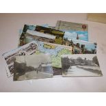 A small group of postcards including two early R.P.s of street, Somerset.